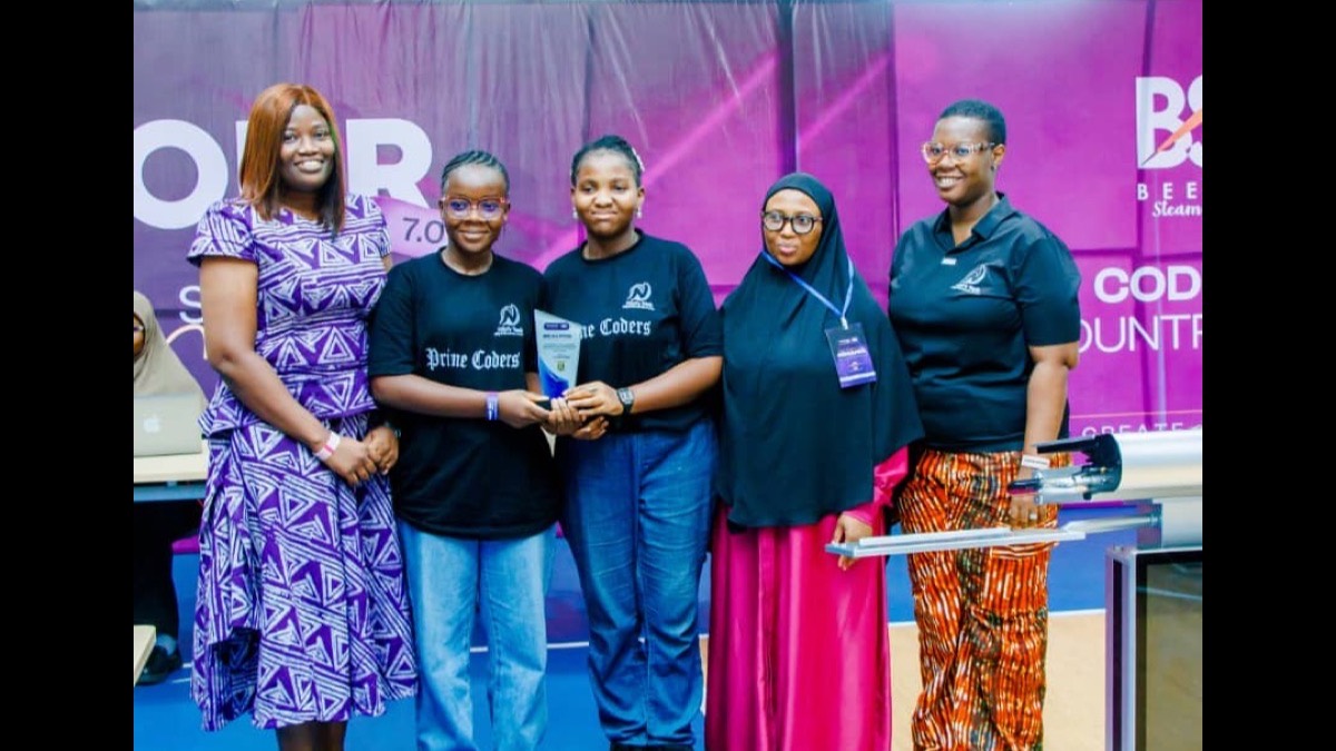 The Nibi's Tech team celebrating at the Codeavour 7.0 national robotics championship