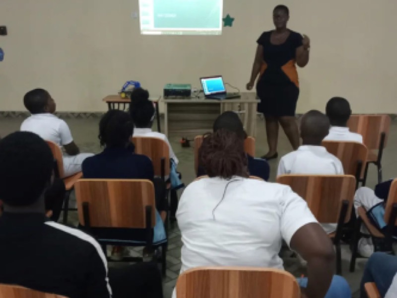 Teachers seated in a training session led by a Nibi's Tech instructor